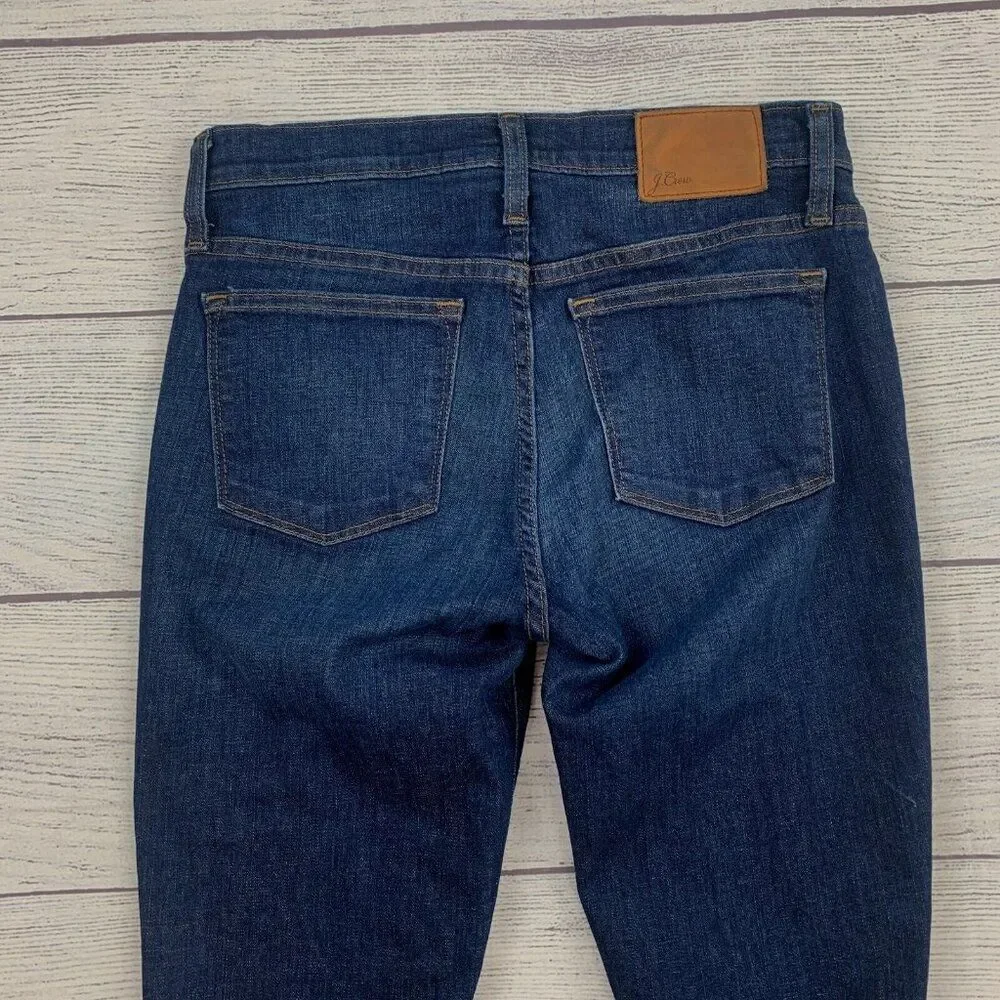 J. Crew Jeans 27 P Toothpick Skinny Dark Wash Inseam 25